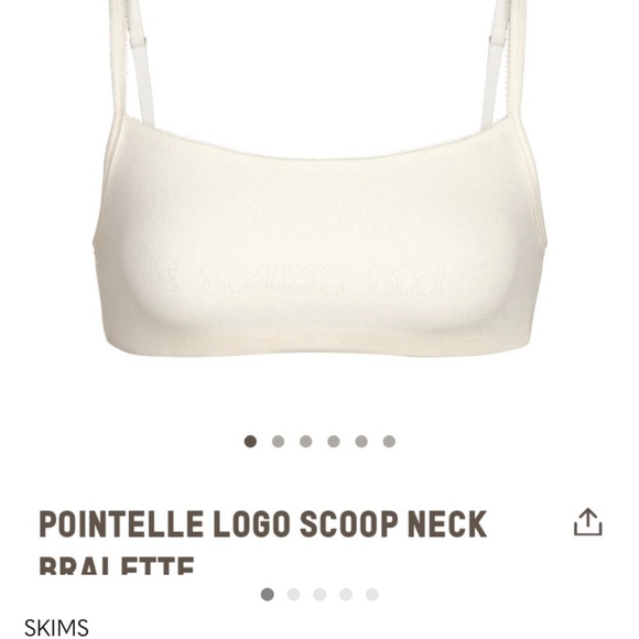 SKIMS Other - SKIMS White Pointelle scoop neck bralette